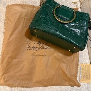 Patricia Nash Empoli Soft Green Embossed Shoulder Bag